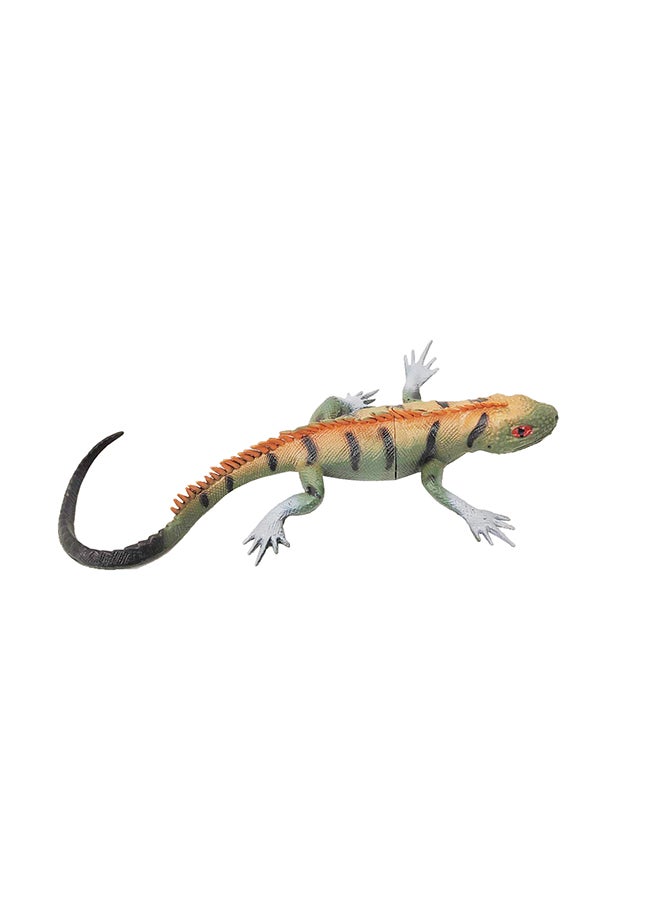 Galaxy Toys - Galaxy Realistic Green Frilled Lizard Animal Toy - 21-25 cm (Protect Wild Life Series/Insect World Series) with Touch Stimulation - Interactive Educational Toy for Kids, Perfect for Nature Enthusiasts and Wildlife Conservation - Image 1