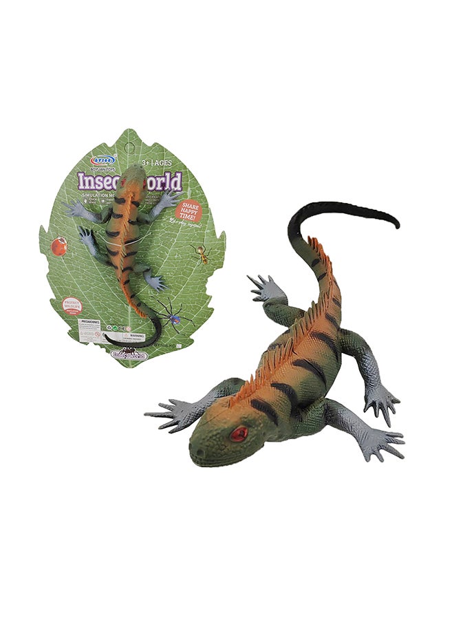 Galaxy Toys - Galaxy Realistic Green Frilled Lizard Animal Toy - 21-25 cm (Protect Wild Life Series/Insect World Series) with Touch Stimulation - Interactive Educational Toy for Kids, Perfect for Nature Enthusiasts and Wildlife Conservation - Image 1