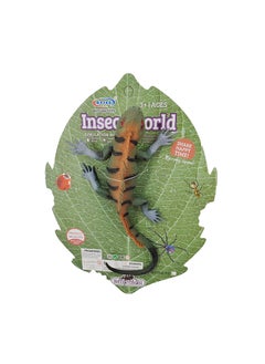 Galaxy Realistic Green Frilled Lizard Animal Toy - 21-25 cm (Protect Wild Life Series/Insect World Series) with Touch Stimulation - Interactive Educational Toy for Kids, Perfect for Nature Enthusiasts and Wildlife Conservation