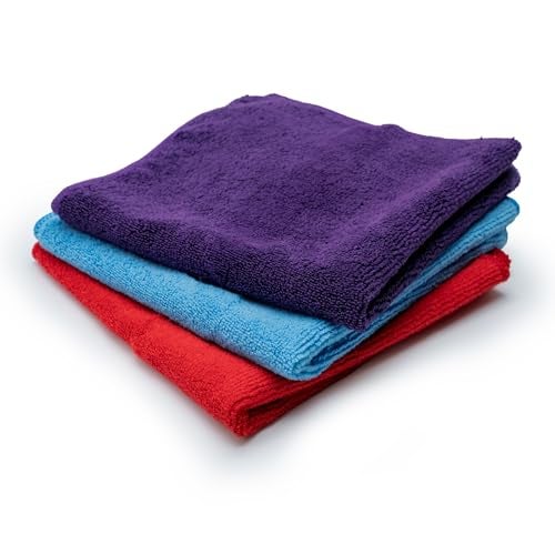 HP Vaahn Microfiber Cloth for Car- 3 pcs - 40x40 cms - 350 GSM | Ultra Absorbent, Lint-Free Cleaning & Drying Towel | High-Density, Reusable & Eco-Friendly | Microfibre Towels for Car Bike Cleaning - Image 1