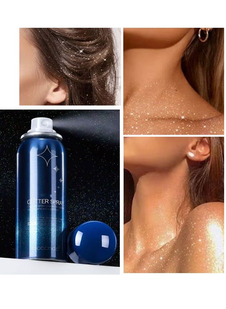 ibcccndc Shiny Glitter spray  Gift Sets  Can Be Used On Hairand Body Clothing Decoration - Image 1