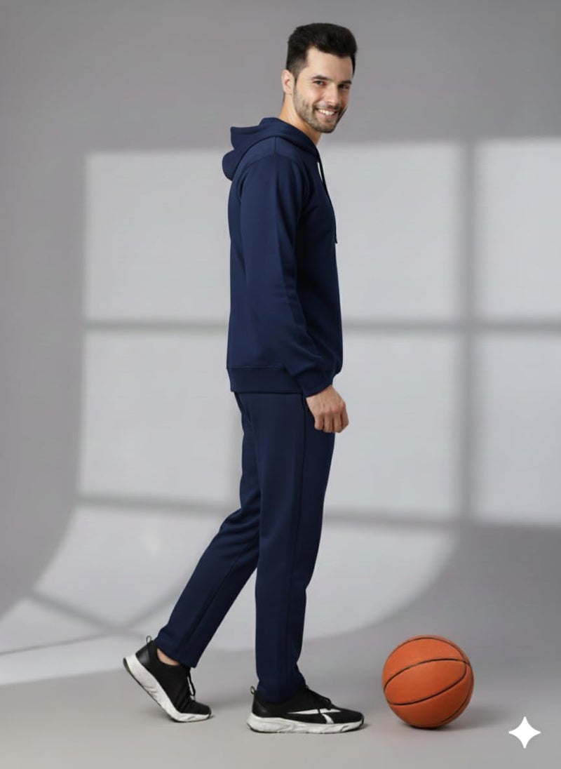 Mack Jonney Solid Track Suit for men | Co-ord Set | Warm Fleece Tracksuit Set | Full Sleeve Hoodie-M4934 - Image 3