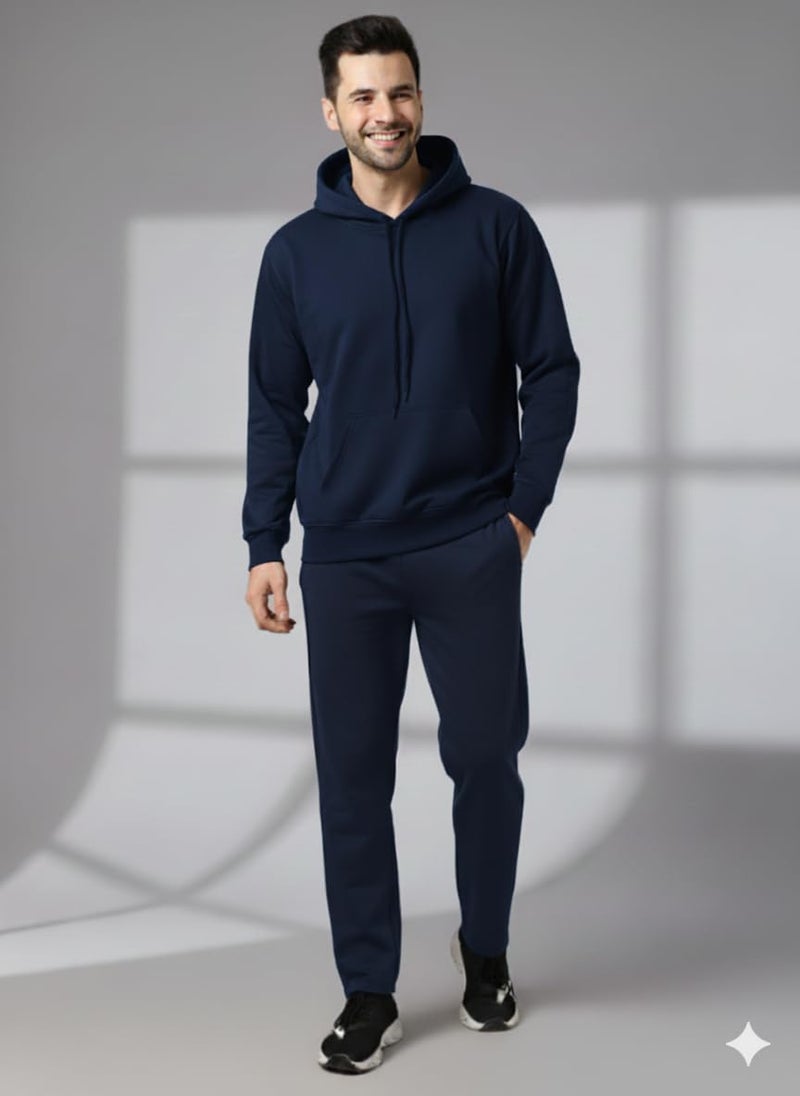 Mack Jonney Solid Track Suit for men | Co-ord Set | Warm Fleece Tracksuit Set | Full Sleeve Hoodie-M4934 - Image 2