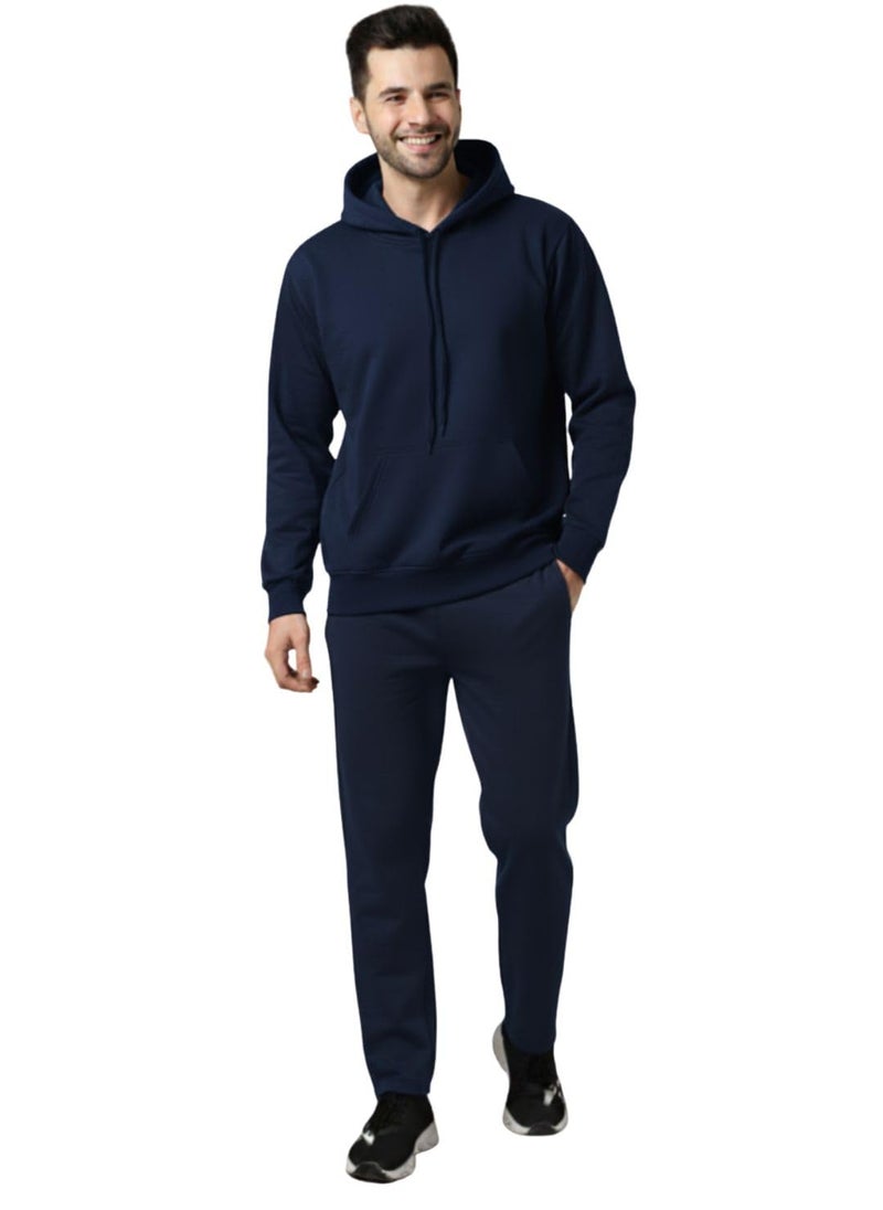 Mack Jonney Solid Track Suit for men | Co-ord Set | Warm Fleece Tracksuit Set | Full Sleeve Hoodie-M4934 - Image 1