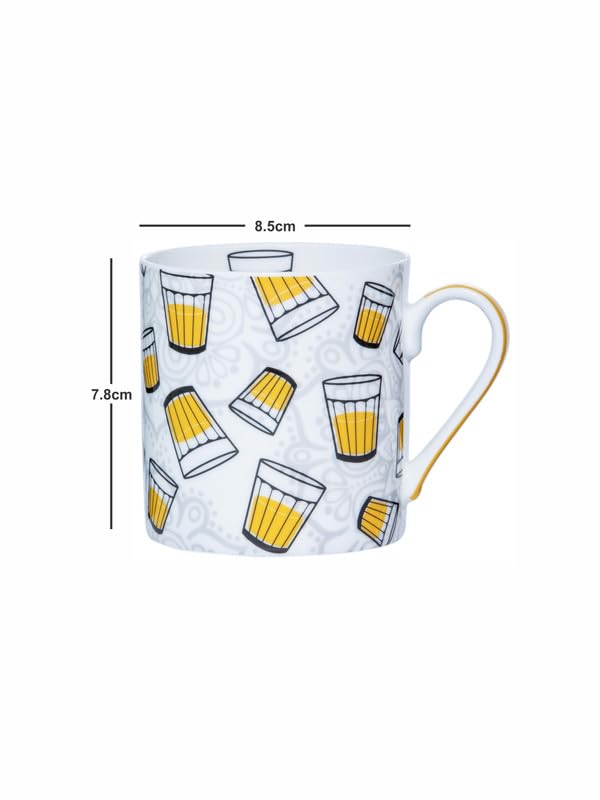 Goodhomes Bone China TeaCoffee Large Mug Set of 2pcs 320ml Chai - Image 3