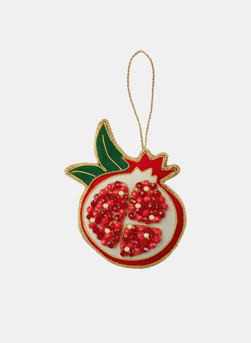 Baci milano Christmas Decoration FABRIC HANDMADE ORNAMENTS POMEGRANATE  - Image 1