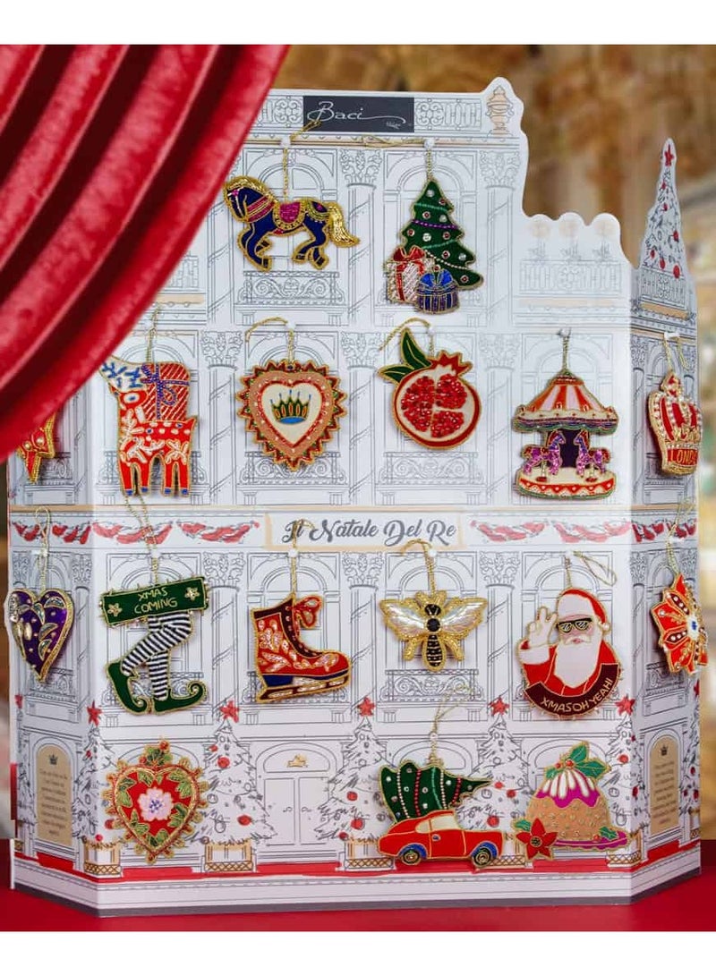 Baci milano Christmas Decoration FABRIC HANDMADE ORNAMENTS POMEGRANATE  - Image 3