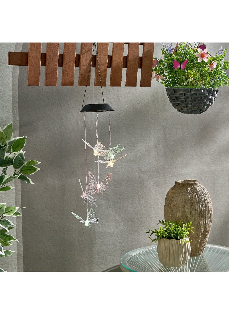 Home Box Lyn Solar LED Butterfly Chimes with Rechargeable Battery 80 cm  - Image 5