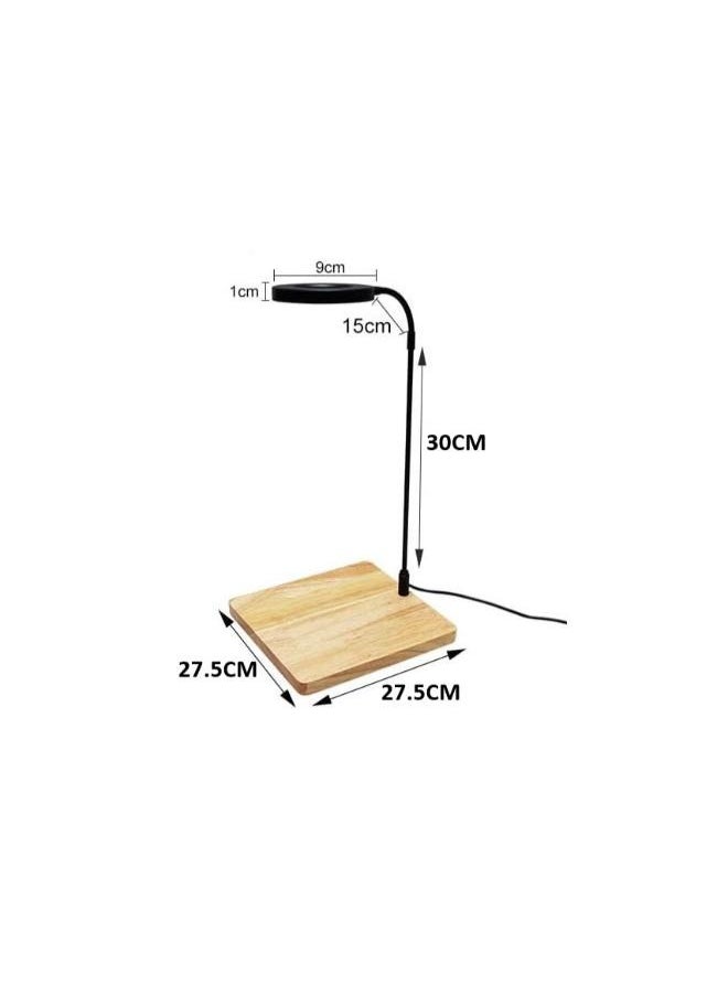 Generic LED Aquarium Light 360 Degree Nano Fish Tank Light with Bamboo Board  - Image 4