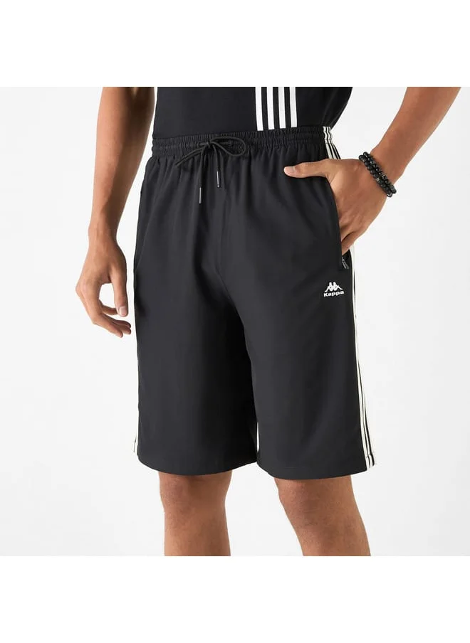 Kappa Kappa Striped Shorts with Drawstring Closure and Pockets