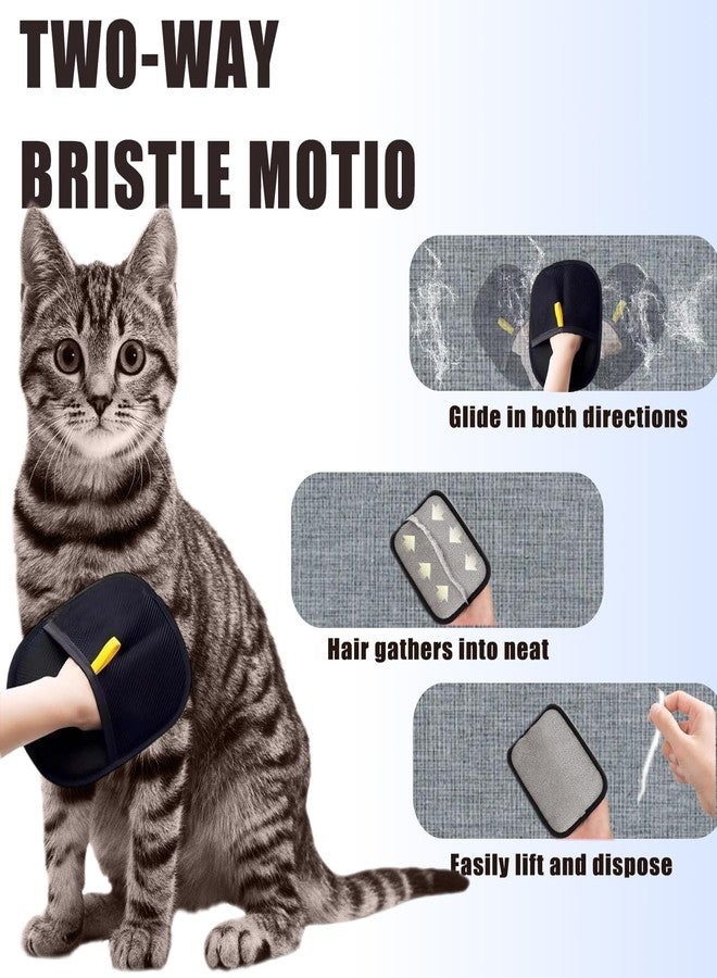 CAThrone Pet Hair Removal Glove for Furniture, Carpet, Clothes and Car Seats, Electrostatic Cat & Dog Hair Removal Tool, Reusable Pet Hair Remover Glove with Silvervine Sticks (Black, 2 Gloves & 1 Stick) - Image 3