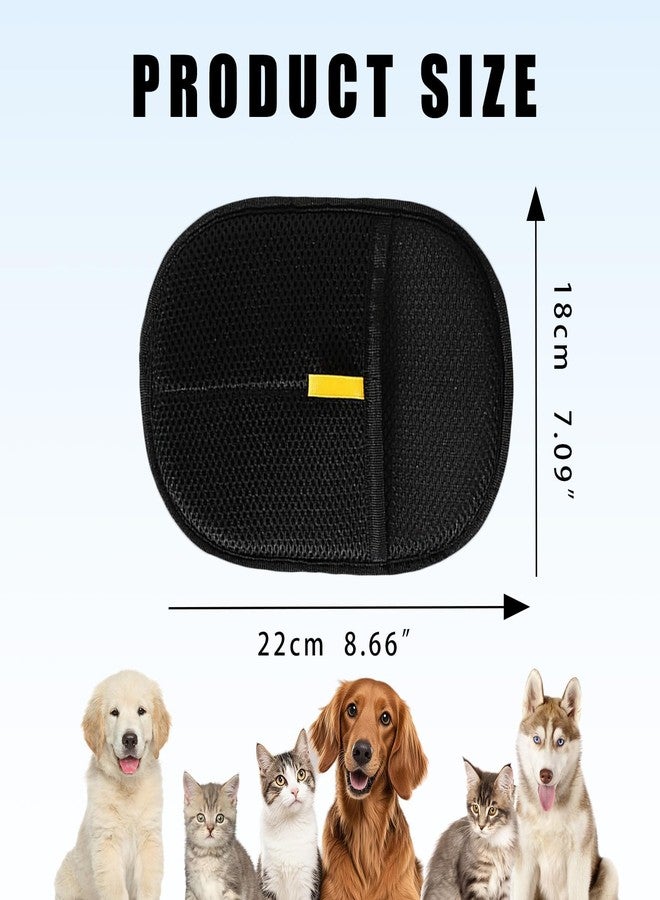 CAThrone Pet Hair Removal Glove for Furniture, Carpet, Clothes and Car Seats, Electrostatic Cat & Dog Hair Removal Tool, Reusable Pet Hair Remover Glove with Silvervine Sticks (Black, 2 Gloves & 1 Stick) - Image 2