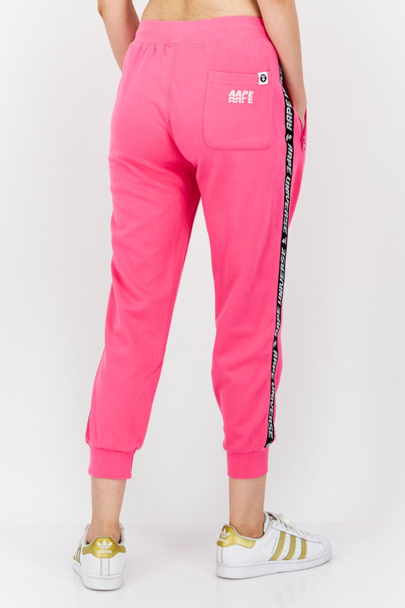 Aape By A Bathing Ape Women Regular Fit Stripe Jogger Pant, Pink - Image 4