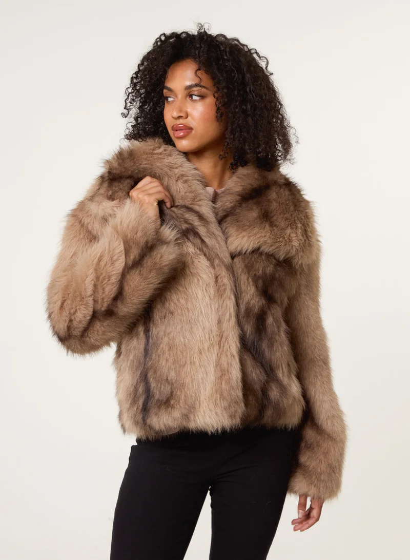 Blue Vanilla Faux Fur Coat