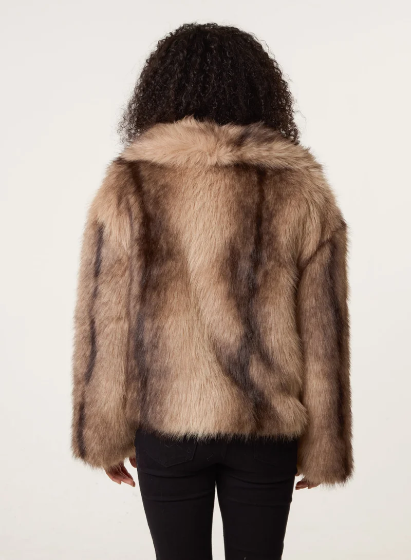 Blue Vanilla Faux Fur Coat