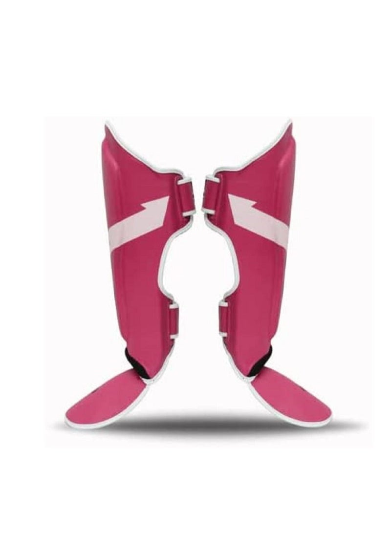 TOCAYAH Tocayah Classic Pink Shin Guard Boxing Training Safety Shin Guard | Protective Sleeves Leg Pad Boxing protective Gear Safety Shin Guards Martial Arts Boxing Gym Training And Football Leg Pads - Image 3