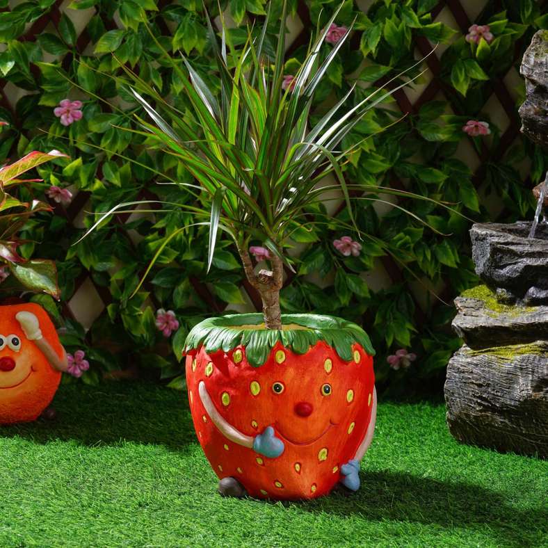 Pan Home وعاء مغنيسيا بالفراولة - أحمر