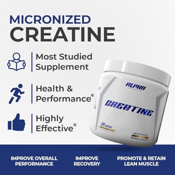 Alpha Supps - Alpha Creatine Monohydrate Powder Supports Muscle Growth | Micronized | Unflavored | 300 Grams - 60 Servings - Image 5