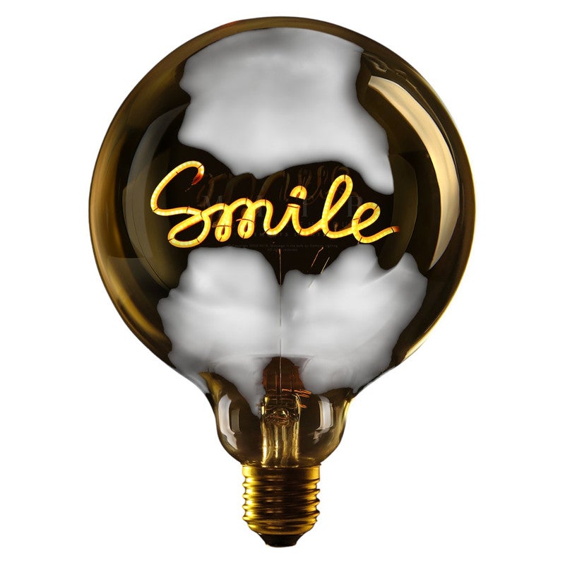 SMILE - LED GLASS BULB - AMBER GLASS/2200K - Ø70 × H110 MM