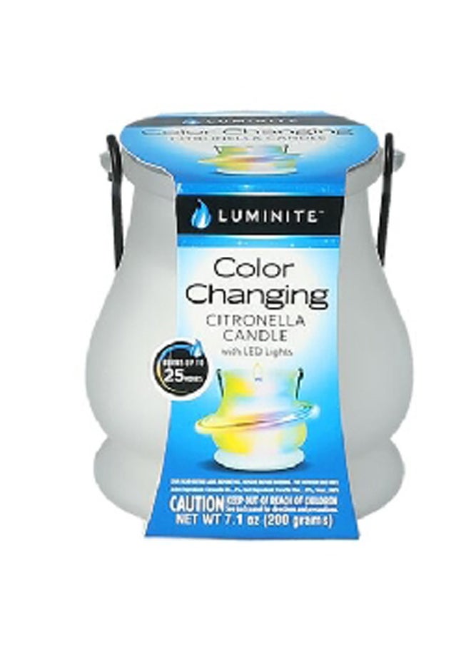 Luminite - Color Changing Citronella Candle with LED Light Multicolour 8.71 x 8.71 x 9.70 cm 22248-LED - Image 1