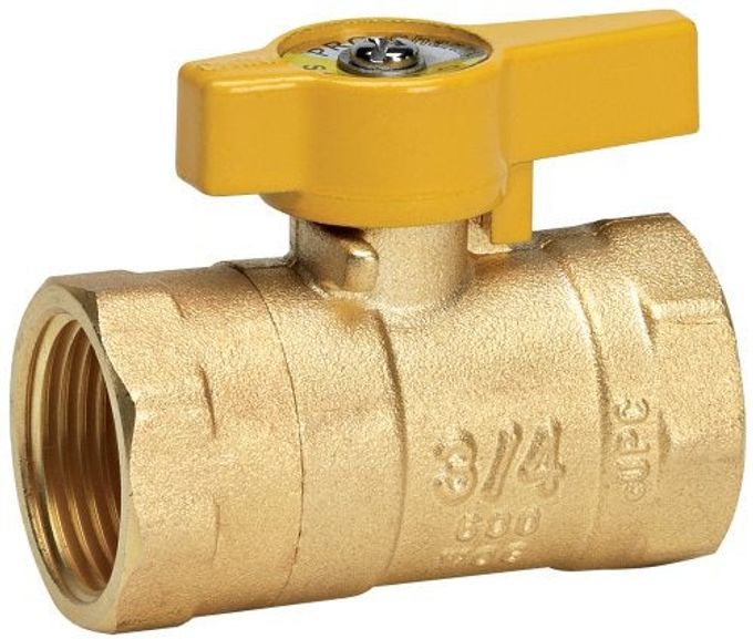 Homewerks Worldwide VGV2LHB4CB Gas Ball Valve Female Thread, 0.75-Inch, Brass Finish ( Letters on Valve May Vary )