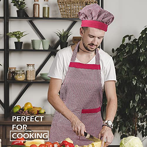 Yellow Weaves™ Cotton Kitchen Apron With Cap Combo Set of 3 - Multi - Image 5