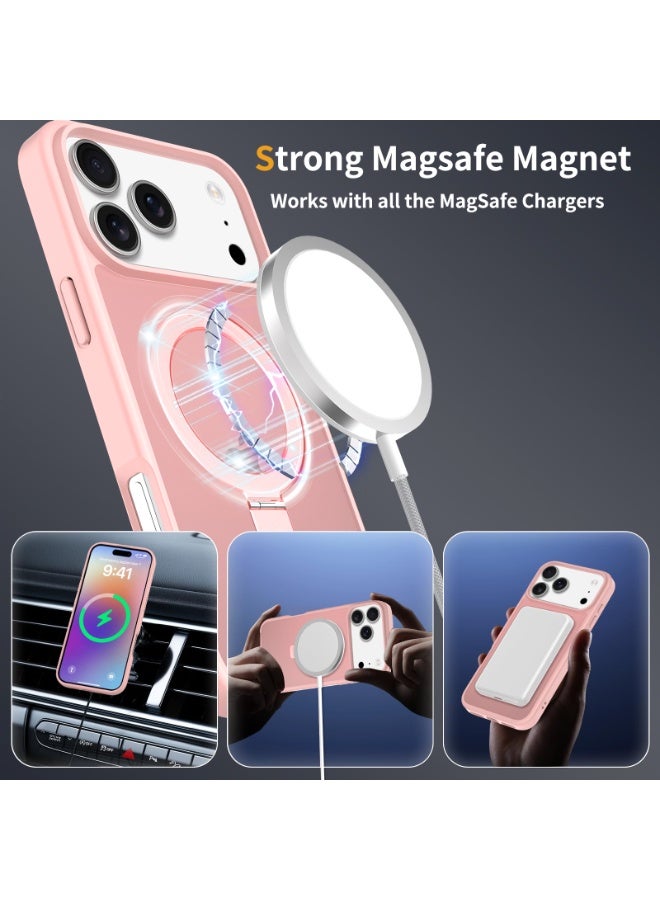 ZXING Military Grade MagSafe iPhone 17 Pro Max Case in Pink with Drop Protection and Adjustable Stand and Slim Profile - Image 4
