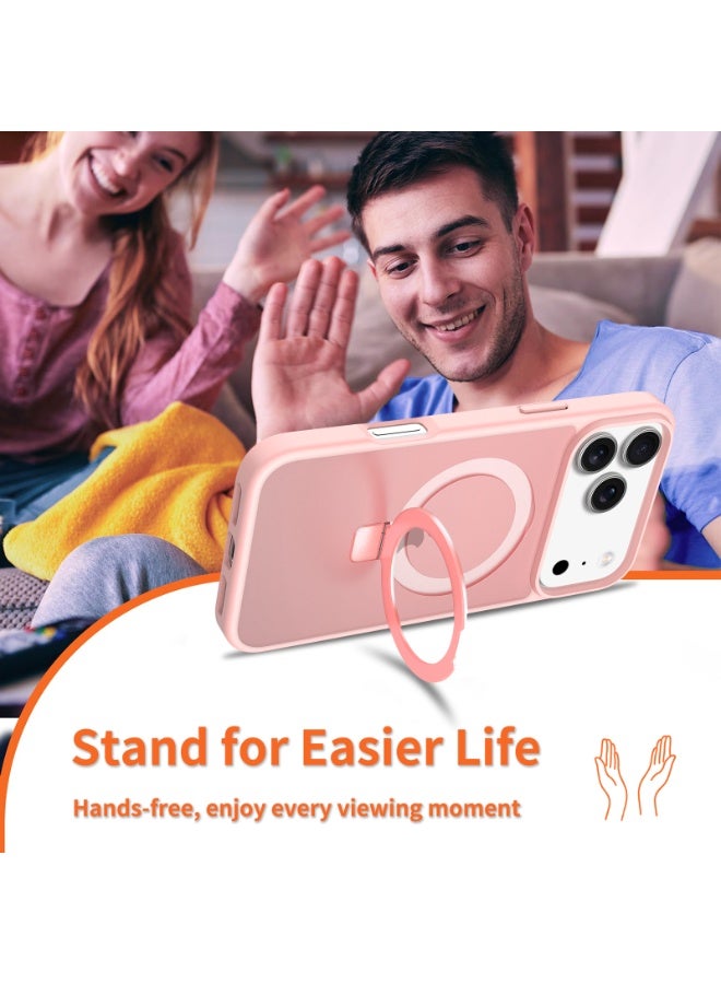 ZXING Military Grade MagSafe iPhone 17 Pro Max Case in Pink with Drop Protection and Adjustable Stand and Slim Profile - Image 5