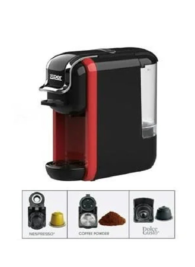 XPER - Coffee Maker For Capsules and Coffee - 1450 Watt - 19 Bar - Red - XPC-90R - Image 1