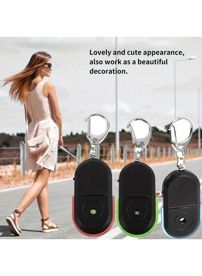 Blue Key Finder with LED Light and Whistle Alarm Durable PC Material Battery Powered - Image 3