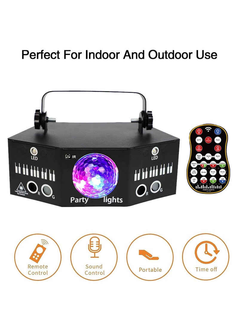 LEOKOR Stage Strobe Lighting Dj Party Disco Ball Light Support DMX512 and Sound Activated, LED Laser Light Flash Projector with Remote Control  - Image 2