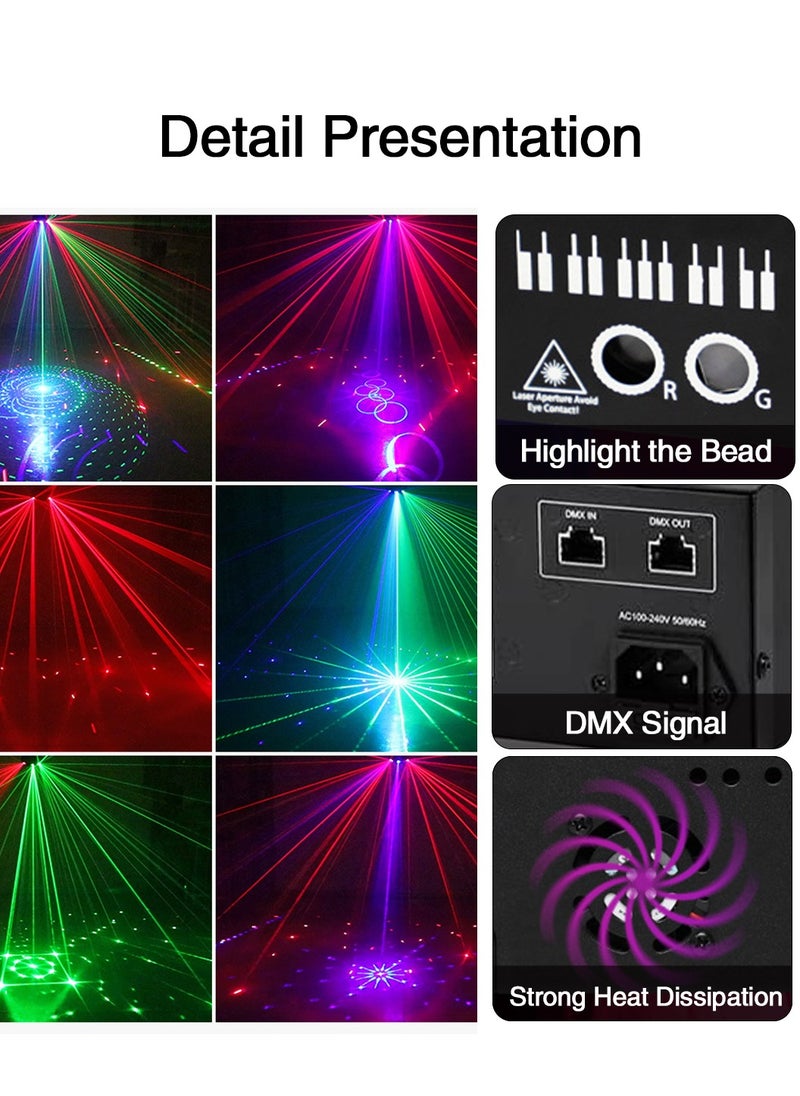 LEOKOR Stage Strobe Lighting Dj Party Disco Ball Light Support DMX512 and Sound Activated, LED Laser Light Flash Projector with Remote Control  - Image 3