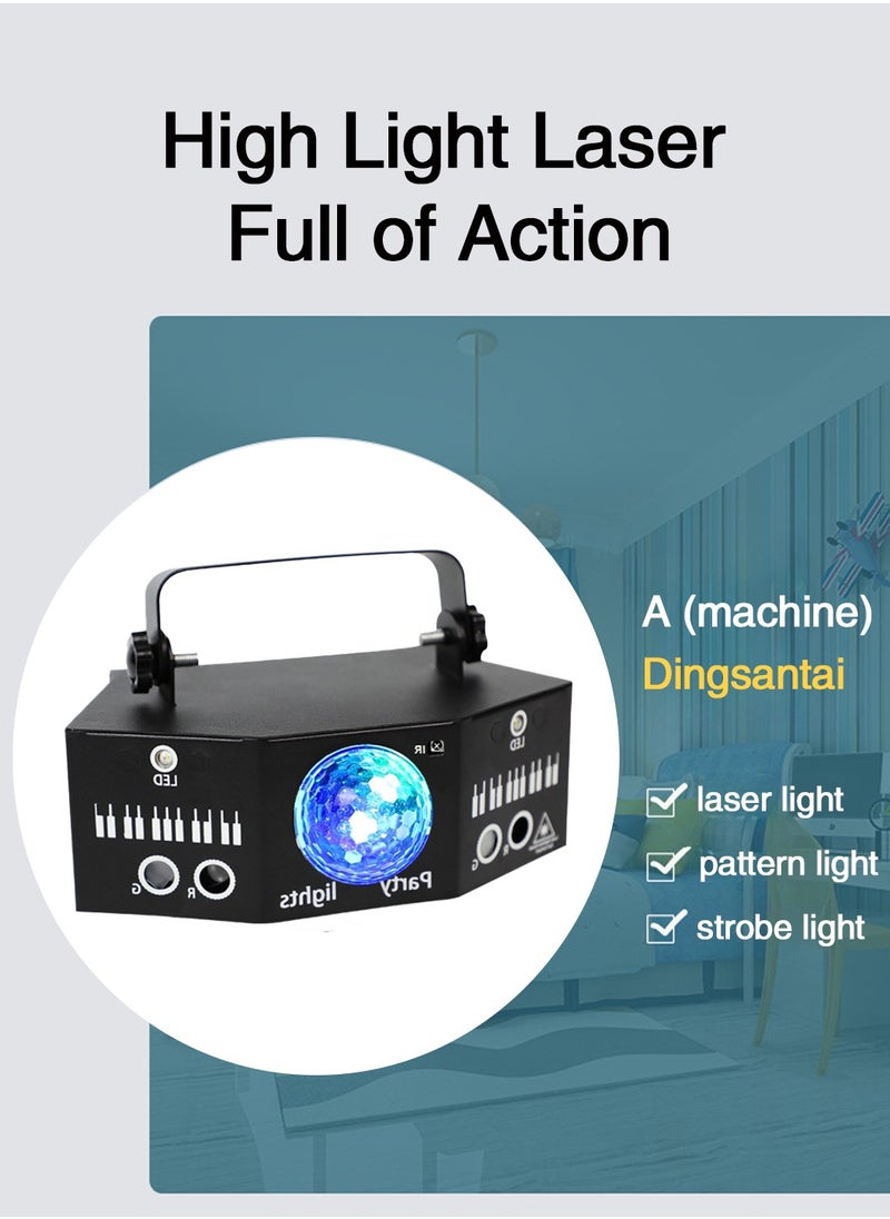 LEOKOR Stage Strobe Lighting Dj Party Disco Ball Light Support DMX512 and Sound Activated, LED Laser Light Flash Projector with Remote Control  - Image 5
