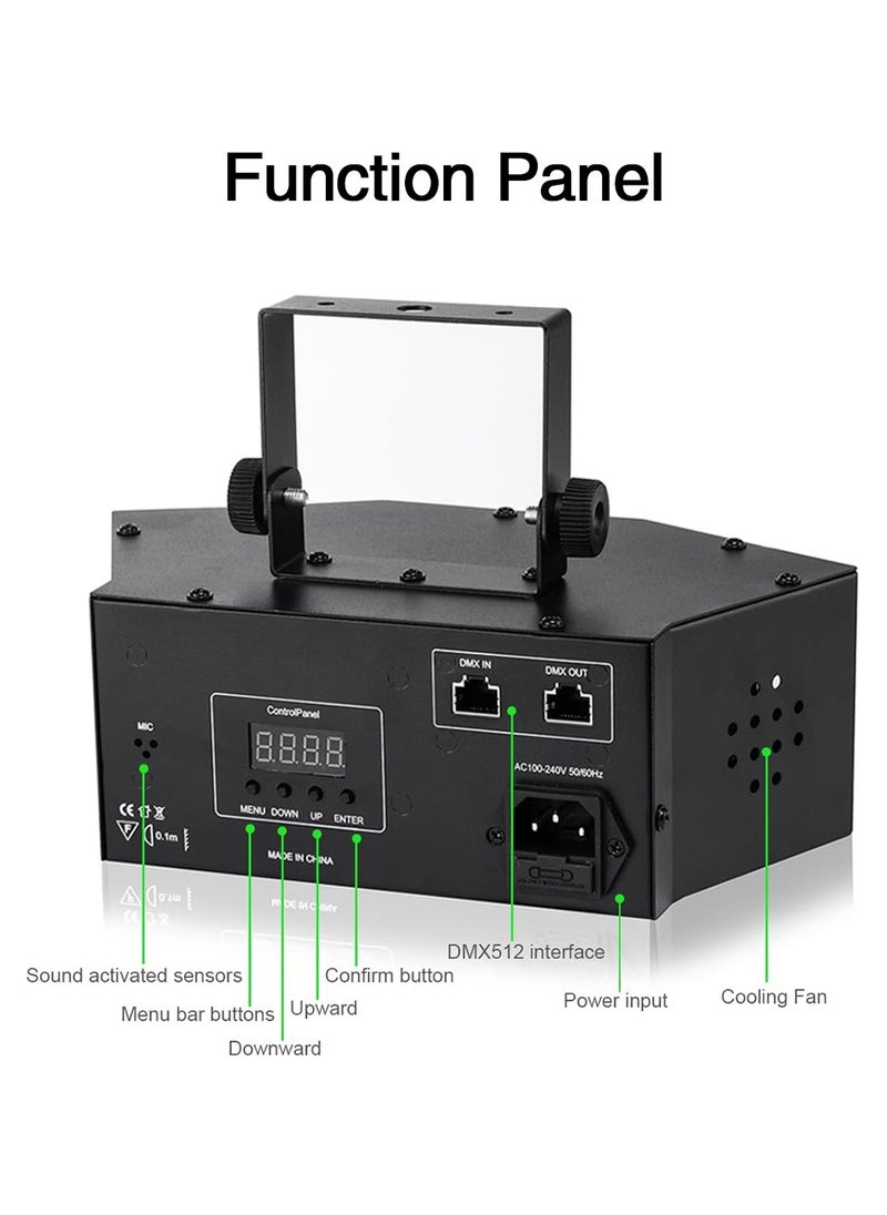 LEOKOR - Stage Strobe Lighting Dj Party Disco Ball Light Support DMX512 and Sound Activated, LED Laser Light Flash Projector with Remote Control - Image 1