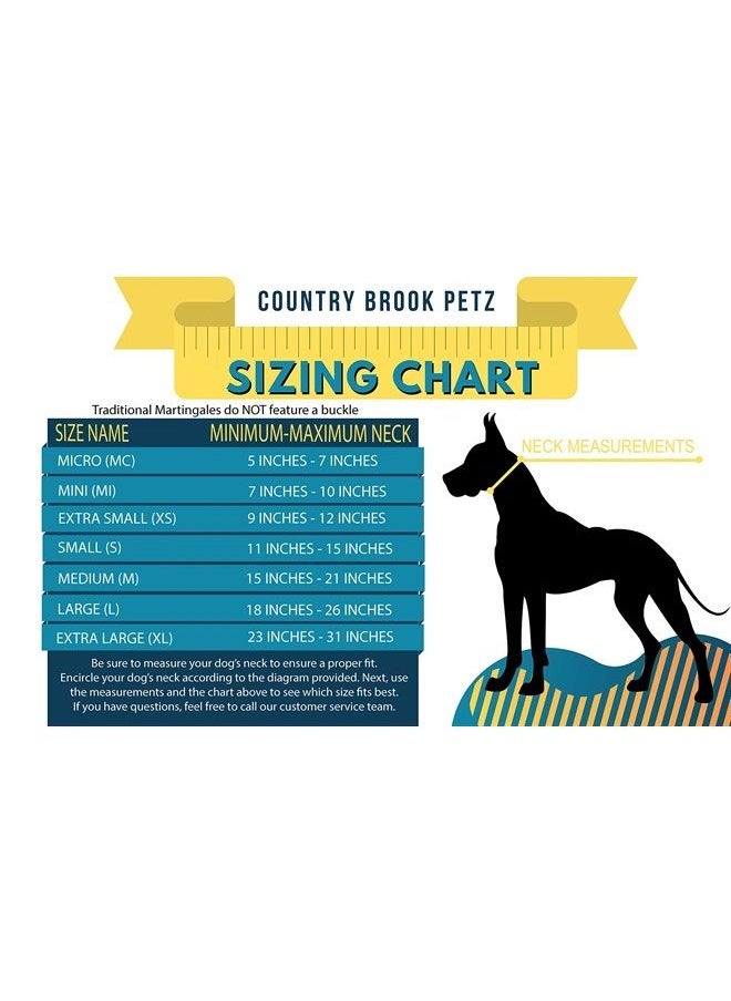 Country Brook Design Country Brook Petz - Hot Lime Green Martingale Heavy Duty Nylon Dog Collar - 21 Vibrant Color Options (1 Inch Width, Medium)  - Image 2