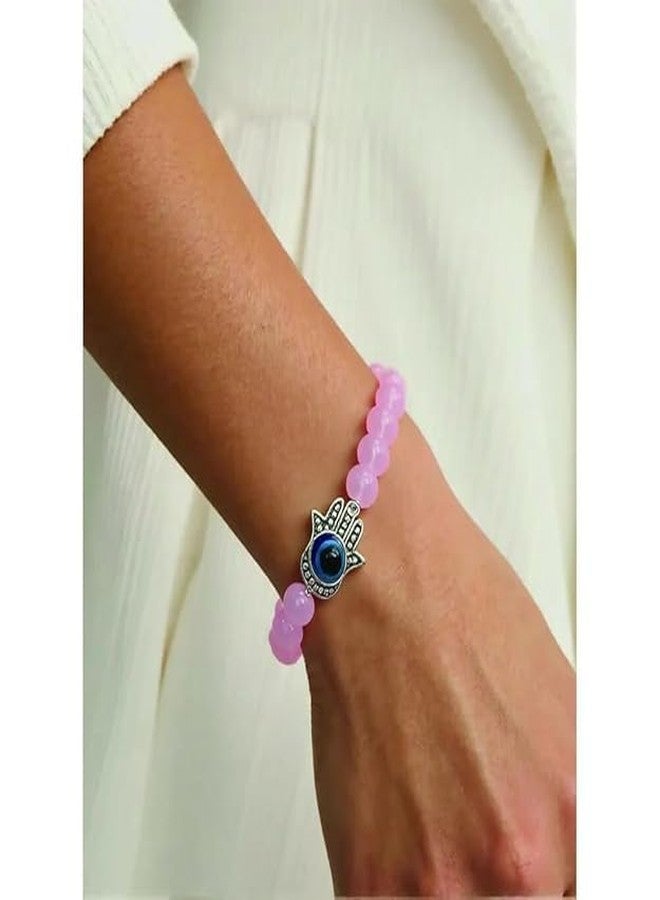 Oblivion Bracelets for Women 1 Pc - Pink Rose Quartz Bracelet, Reiki Healing Crystals for Men & Women, Crystal of Unconditional Love, Handmade Jewelry for Harmony, Love & Emotion (Pack of 1) - Image 5