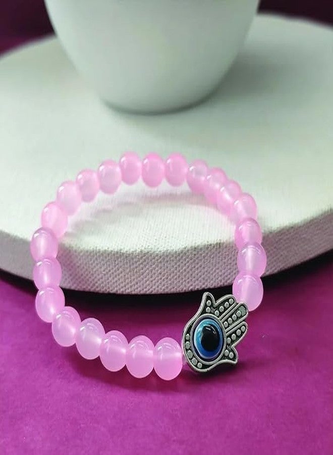 Oblivion Bracelets for Women 1 Pc - Pink Rose Quartz Bracelet, Reiki Healing Crystals for Men & Women, Crystal of Unconditional Love, Handmade Jewelry for Harmony, Love & Emotion (Pack of 1) - Image 3