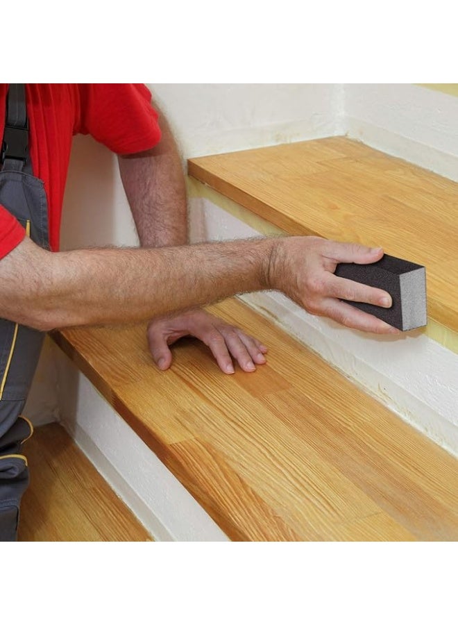 2PCS Reusable Sanding Sponges – Dual-Use Wet & Dry Sandpaper Blocks for Metal, Wood & Walls – Washable and Long-Lasting Abrasive Pads - Image 4