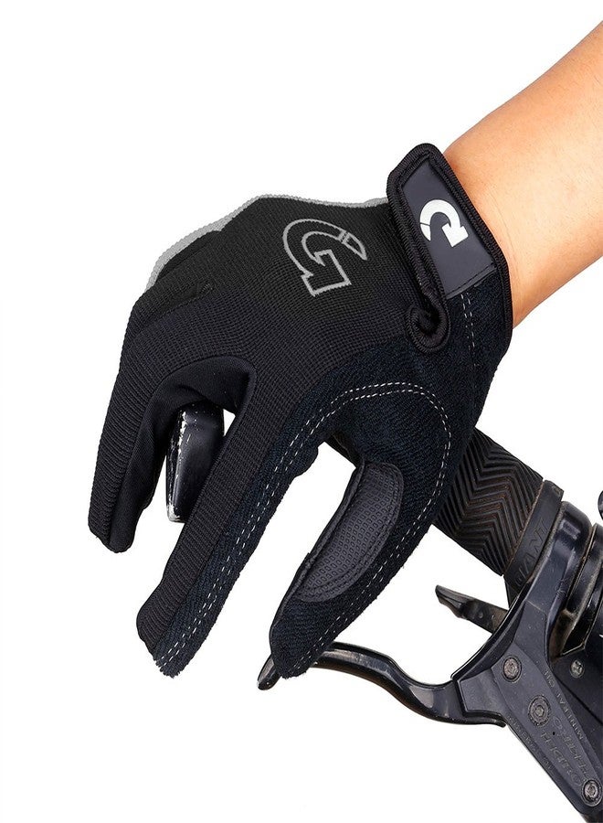 GEARONIC Cycling Gloves Anti-Slip Mountain Bike Gloves for Men Breathable Foam Padded Biking Gloves Shock Absorbing MTB Bicycle Gloves Full Finger Guantes (Gray Full Finger, Full XL (8"-8.5")) - Image 4