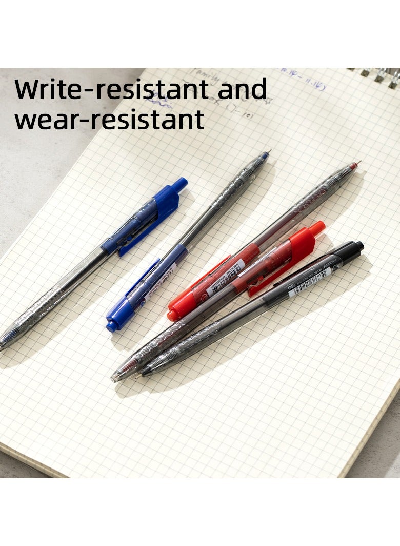 Deli EQ01320 Ballpoint Pen 0.7mm Black Ink - 12pcs/box - ideal for school and office writing - Image 3