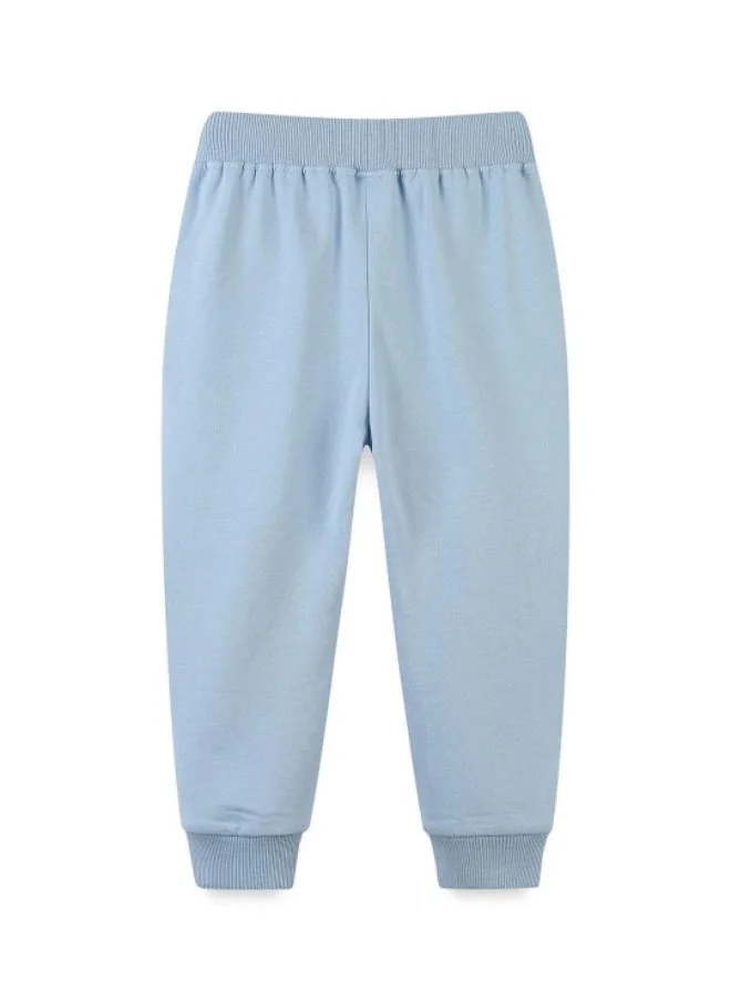 يونيكي Blue Regular Fit Mid Rise Printed Trackpant