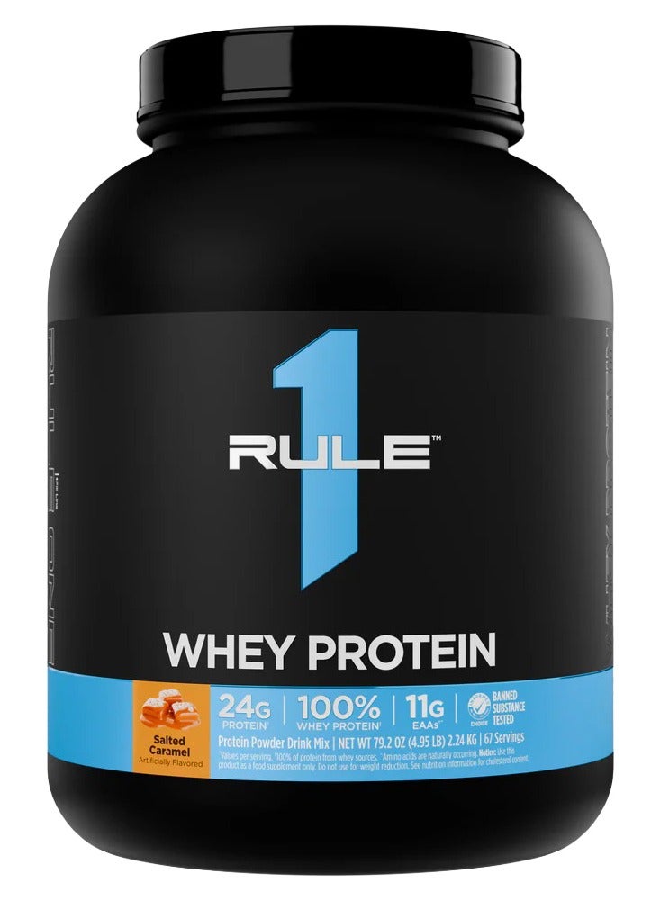 Rule1 Rule 1 100% Whey Blend, Support Muscle Recovery, Muscle Growth, Salted Caramel, 4.8 lbs - Image 1