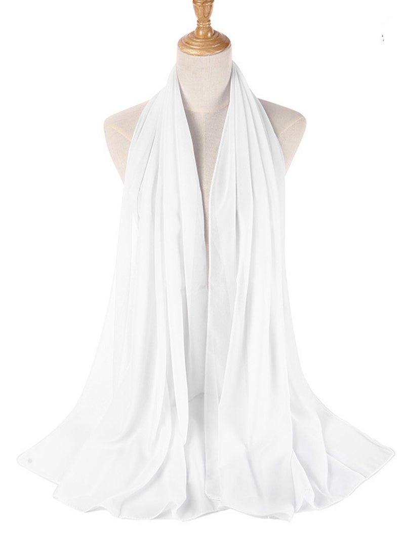 Pearl Chiffon Scarf Wrap Silk Scarf  - Image 2