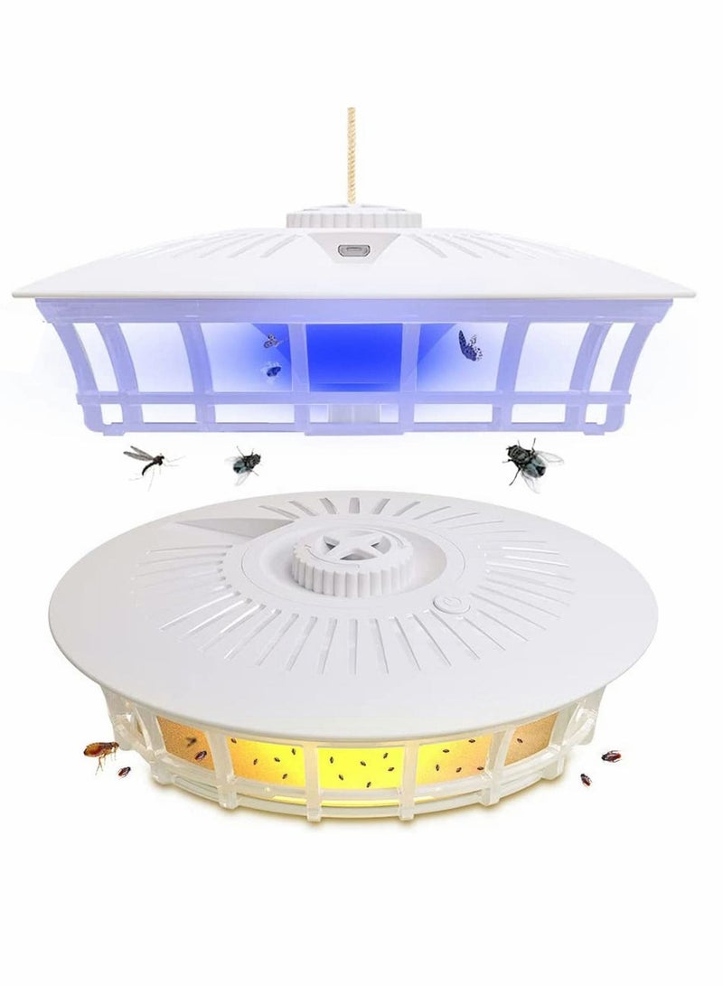 Y&D Mosquito Trap 4 in 1 Electric Pest with 5 Sticky Board Refills USB Night Light Dome Flea Killer Works on Fleas Moths Mosquitoes Safe for Family Indoor Use and Pets - Image 1
