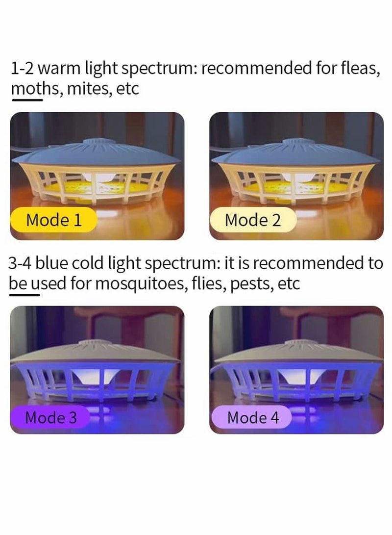Y&D Mosquito Trap 4 in 1 Electric Pest with 5 Sticky Board Refills USB Night Light Dome Flea Killer Works on Fleas Moths Mosquitoes Safe for Family Indoor Use and Pets - Image 5