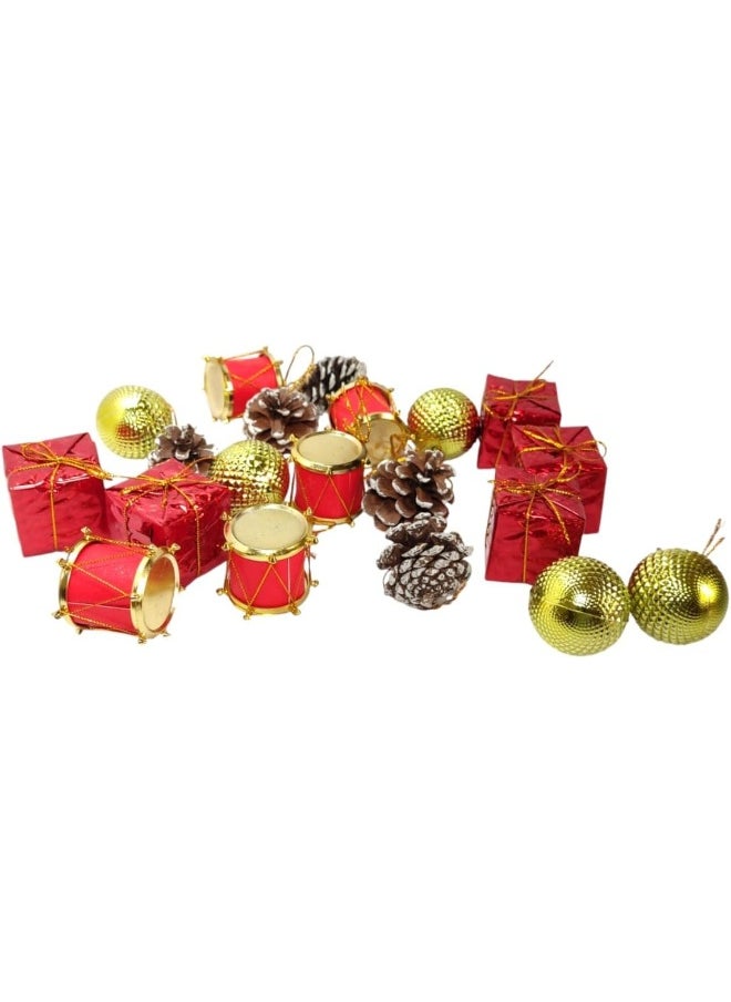 Generic FAM 20-Piece Christmas Tree Decorations - Pine Cones Christmas Gift Box Balls Drum For Christmas Tree Decorations - Xmas Tree Decorations  - Image 1