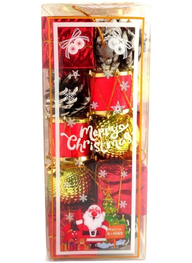 Generic FAM 20-Piece Christmas Tree Decorations - Pine Cones Christmas Gift Box Balls Drum For Christmas Tree Decorations - Xmas Tree Decorations  - Image 2