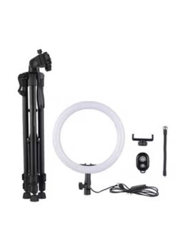 Generic - Dimmable 10-Inch LED Ring Light With Tripod Stand White Black Gold - Image 1