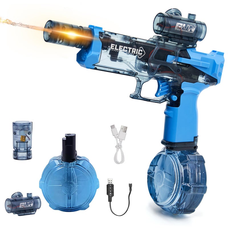 houscly Electric Water Gun for Adults Kids Powerful Squirt Gun Automatic high Powered Pressure Blaster watergun with Realistic Led Muzzle Flame2832 FT RangePerfect Summer Gift Toys for Age 812 - Image 3
