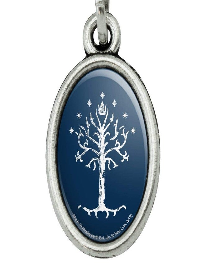 GRAPHICS & MORE THE LORD OF THE RINGS Tree of Gondor Antiqued Bracelet Pendant Zipper Pull Oval Charm with Lobster Clasp - Image 3